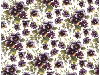 陶瓷印花紙-小紫色三色堇 (彩色)