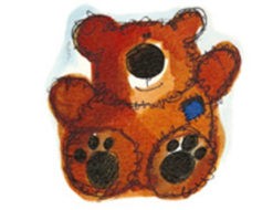 陶瓷印花圖案-小熊 1 (80x80mm) 