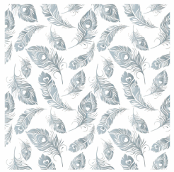 陶瓷印花紙 DECORPRINT - 羽毛 (銀) 20x20cm 