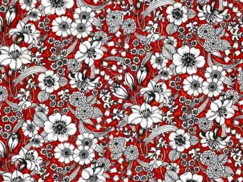 陶瓷印花紙- 瓦倫西亞花 (紅色)