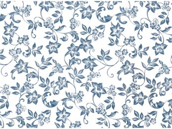 陶瓷印花紙- 藍色喇叭花 (藍色)
