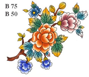 陶瓷印花圖案-東方花園 2 (50x75mm) 