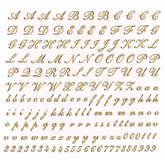 陶瓷印花紙 DECORPRINT - 英文字母(金色) 20x20cm 