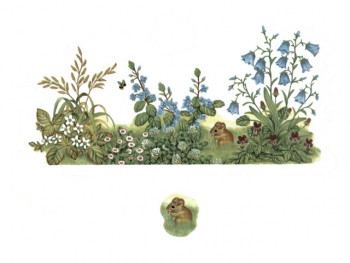 陶瓷印花圖案-小老鼠百花園 (1)