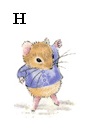 陶瓷印花圖案-粉色背景小老鼠5( 6件)