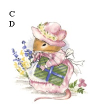 陶瓷印花圖案-粉紅背景小老鼠3(大) 2件