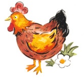 陶瓷印花圖案-公雞 (50mm) 