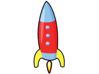 陶瓷印花圖案-火箭 (10x25mm) 