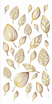 陶瓷印花圖案 DECORPRINT - 樹葉(金) 10x20cm 